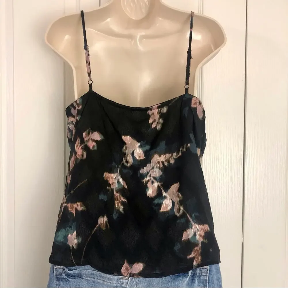 NWT Willow & Clay Black Floral Tank Top - Picture 2 of 16